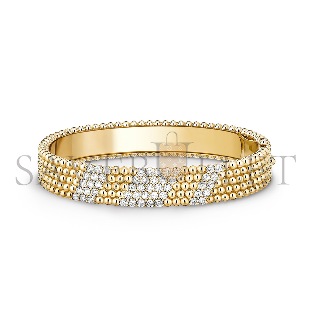 VAN CLEEF ARPELS PERLÉE DIAMOND BRACELET, 5 ROWS OF DIAMONDS, LARGE MODEL VCARRPGZ400